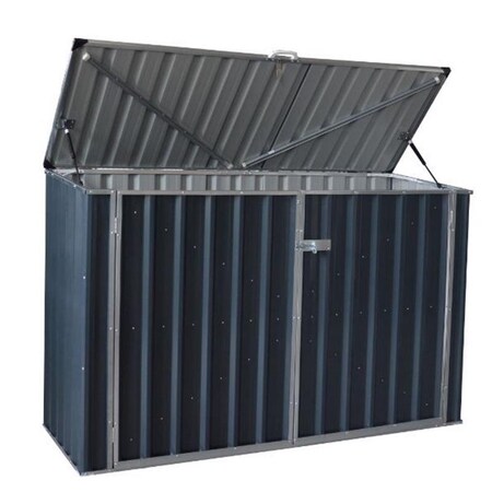 Build-Well 6 ft. x 3 ft. Metal Horizontal Modern Storage Shed without Floor Kit Blue SW0603FDH-GY